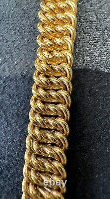 9ct Yellow Gold Textured Bracelet