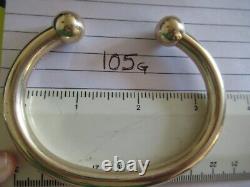9ct Yellow Gold Torque Bangle Bracelet 105g SUPER HEAVY Hallmarked Boxed