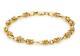 9ct Yellow Gold Twist Byzantine Design Bracelet 18cm/7 Womens Gift Boxed