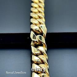 9ct Yellow Gold Unisex CURB Men's BRACELET 14.7gr. 8.5mm 8 375 Stamp BRAND NEW