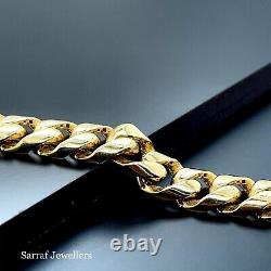 9ct Yellow Gold Unisex CURB Men's BRACELET 14.7gr. 8.5mm 8 375 Stamp BRAND NEW