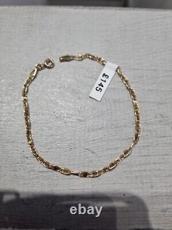 9ct Yellow Gold Vintage Ladies Bracelet 7.2 Inchs Long