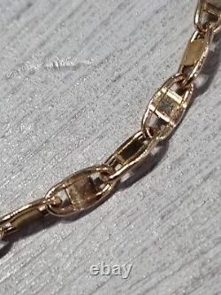 9ct Yellow Gold Vintage Ladies Bracelet 7.2 Inchs Long