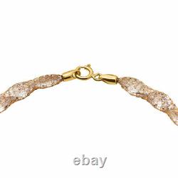 9ct Yellow Gold White Cubic Zirconia Chain Bracelet Size 7.5 Inches Wt. 1 Grams