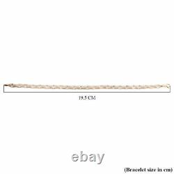 9ct Yellow Gold White Cubic Zirconia Chain Bracelet Size 7.5 Inches Wt. 1 Grams