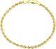 9ct Yellow Gold Women's 19 Cm Stylish Entwined Rope Chain Bracelet By Elegano