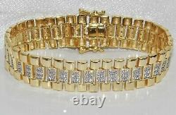 9ct Yellow Gold on Silver Children's / Baby Diamond Rolex Watch Strap Bracelet