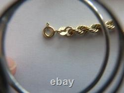 9ct Yellow Gold rope Bracelet 18cm (7) in length in excellent undamaged cond