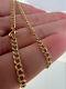 9ct Yellow Solid Gold 3.2mm Double Curb Link Bracelet 7.5 Inch Chain (16z)