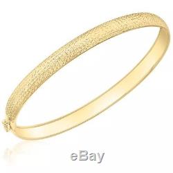 9ct Yellow Solid Gold Bangle/Bracelet + Box + FREE Gift