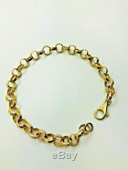 9ct Yellow Solid Gold Belcher Bracelet 9