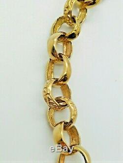 9ct Yellow Solid Gold Belcher Bracelet 9