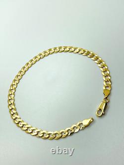 9ct Yellow Solid Gold Curb Bracelet 5.3mm 7 ½ CHEAPEST ON EBAY
