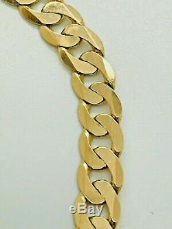 9ct Yellow Solid Gold Curb Bracelet 7 ½