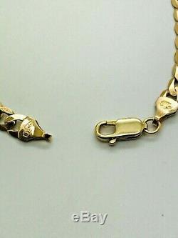 9ct Yellow Solid Gold Curb Bracelet 7 ½
