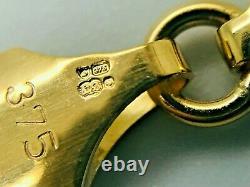 9ct Yellow Solid Gold Curb Bracelet 7.5mm 8 ½ CHEAPEST ON EBAY