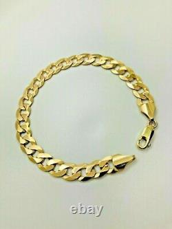 9ct Yellow Solid Gold Curb Bracelet 8 ½