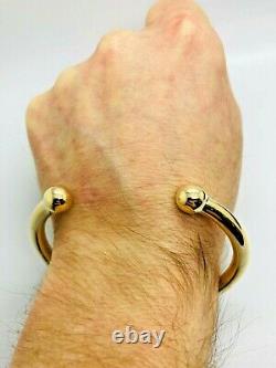 9ct Yellow Solid Gold Heavy Torque Bangle 6.0mm CHEAPEST ON EBAY