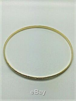 9ct Yellow Solid Gold Slave Bangle 3.0mm CHEAPEST ON EBAY