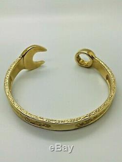 9ct Yellow Solid Gold Spanner Torque Bangle