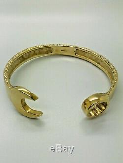 9ct Yellow Solid Gold Spanner Torque Bangle