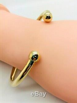 9ct Yellow Solid Gold Torque Bangle