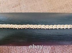 9ct Yellow & White Gold Illusion Set Diamond Tennis Bracelet. Great Condition