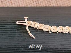 9ct Yellow & White Gold Illusion Set Diamond Tennis Bracelet. Great Condition