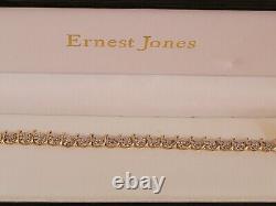 9ct Yellow & White Gold Illusion Set Diamond Tennis Bracelet. Great Condition