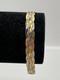 9ct Yellow White Rose Gold Bracelet Tri Colour 7.5 Inch 5.1g Beautiful