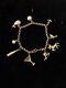 9ct Yellow Gold Charm Bracelet 8.4g 7.5 Inches
