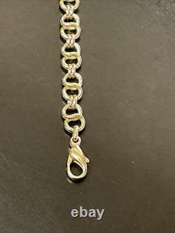 9ct Yellow & rose Gold Bracelet 12.3g (cwl3172)