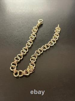 9ct Yellow & rose Gold Bracelet 12.3g (cwl3172)