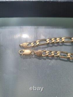 9ct Yelow Gold Bracelet 7mm, 9 Inches