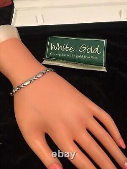 9ct bracelet 4.3grams 9ct White Gold 18.5cms 7.2 Inches Ernest Jones Hallmarks