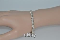 9ct gold 1ct claw set diamond line bracelet