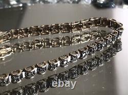 9ct gold Diamond tennis bracelet min 04ct diamond 7g Scrap Or Resale