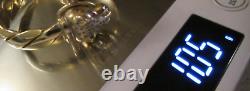 9ct gold HEAVY Panther Leopard Bangle Bracelet DIAMONDS approx 105g