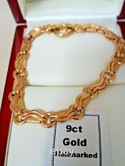 9ct gold Ladies ornate bracelet Weight 9.7 grams Length 8 inch