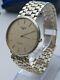 9ct Gold Longines Men's Quartz Watch With 9ct Gold Bracelet In Fab Condition