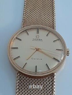 9ct gold Omega automatic watch, very heavy (63g) with original Omega box