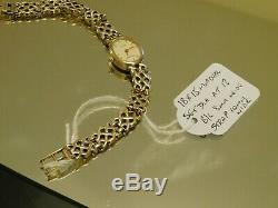 9ct gold Vintage Accurist Bracelet Watch-Superb! 16.2GHeavy, Diamond set