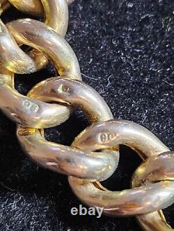 9ct gold Vintage padlock bracelet 22.04g 20.5cm When Closed
