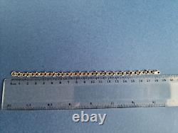 9ct gold amethyst bracelet (5,6g)