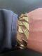 9ct Gold Bark Effect Big Chunky Curb Bracelet