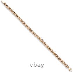 9ct gold bracelet interlinked 6mm curb ladies 9 carat yellow gold new boxed
