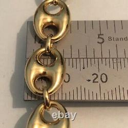 9ct gold bracelet ships anchor style links yellow gold comes boxed