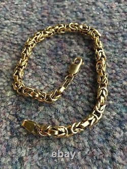 9ct gold byzantine bracelet