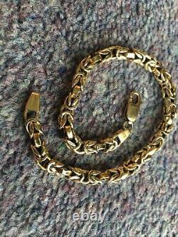 9ct gold byzantine bracelet