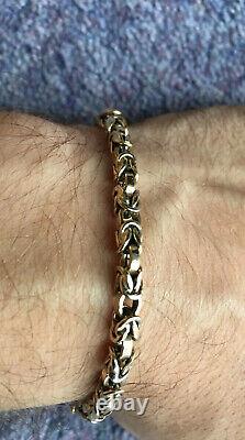 9ct gold byzantine bracelet